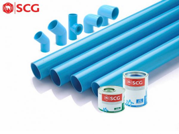 วิธีต่อท่อและอุปกรณ์ PVC สีฟ้า ปลายเรียบ